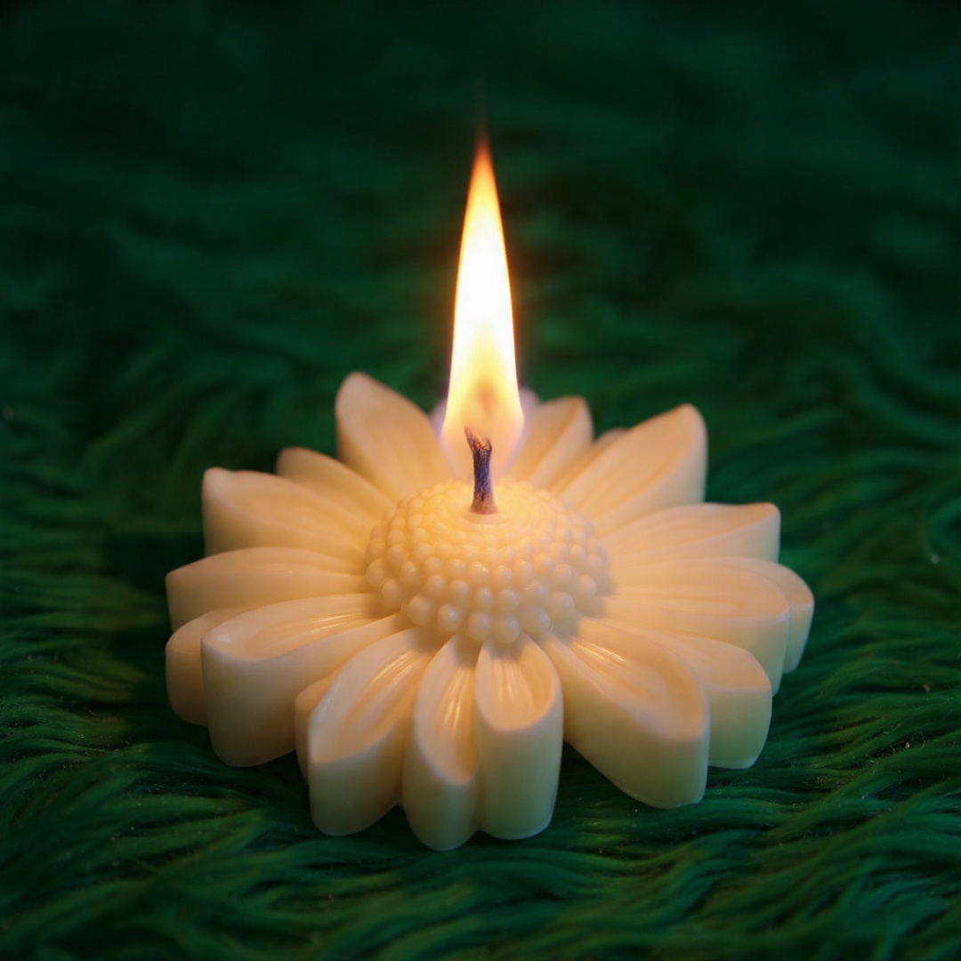 Daisy Flower Candle